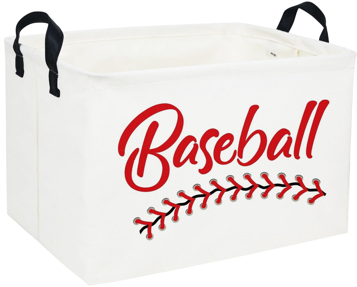 DDBASKET Rectangular Baseball Basket open view for toy storage.