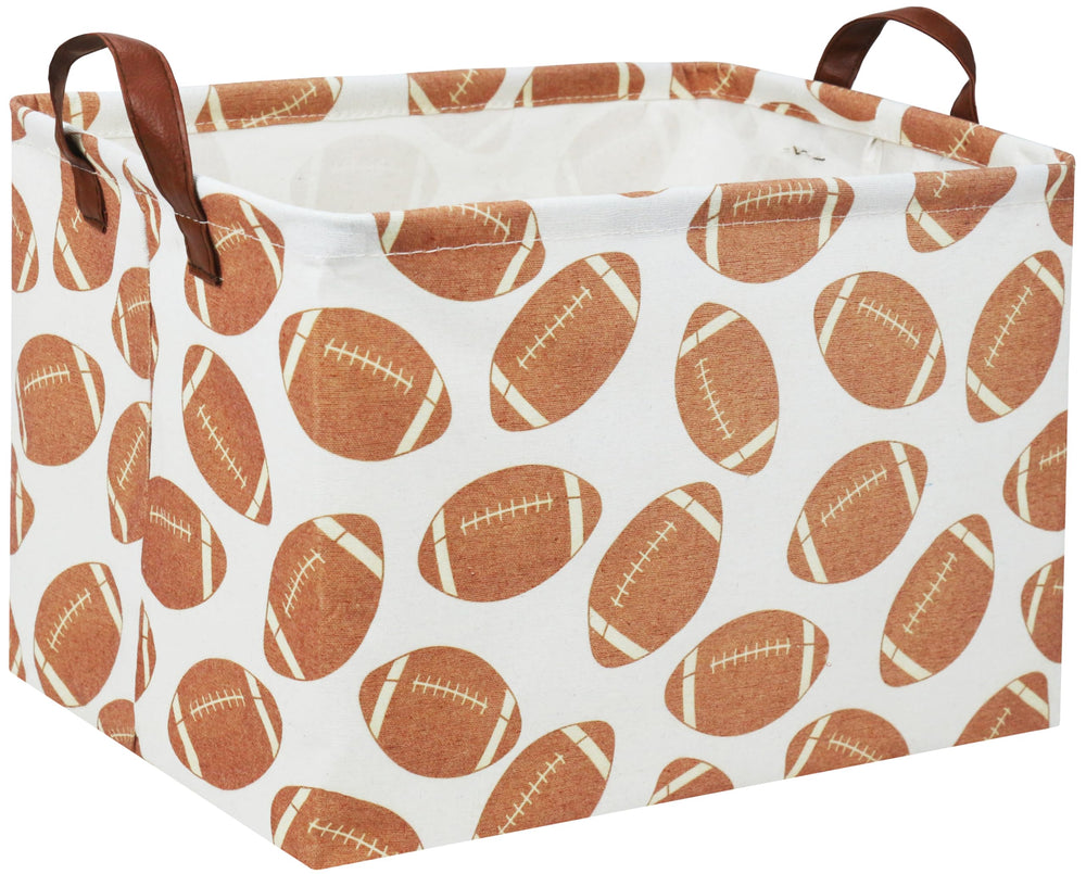 DDBASKET rectangular football basket front view for tidy toy storage