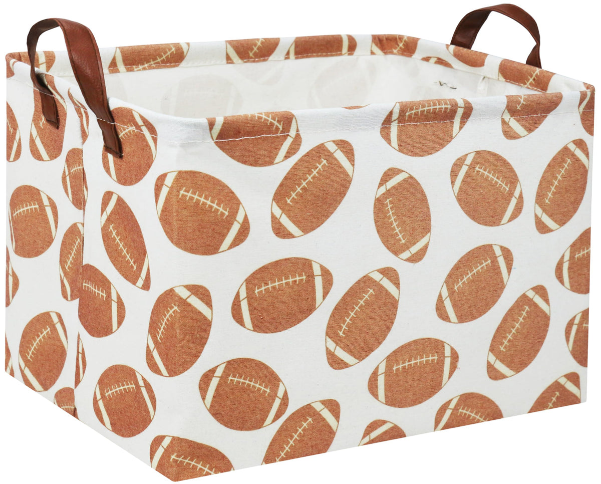 DDBASKET rectangular football basket front view for tidy toy storage