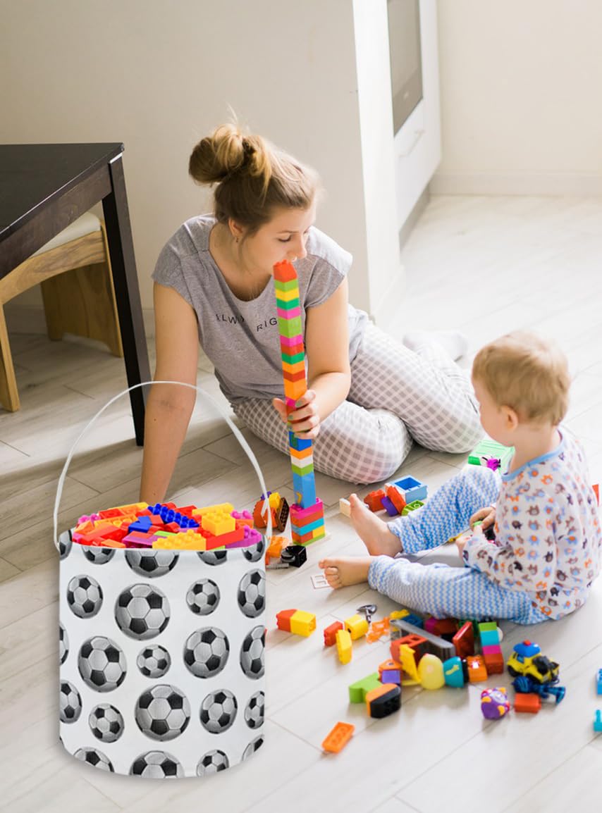 DDBASKET Soccer Basket canvas material blends with kid spaces
