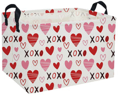 DDBASKET XO heart rectangular basket for toy storage and room organization.