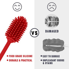 ddLUCK silicone bottle cleaning brush drying-ready after wash for quick reuse