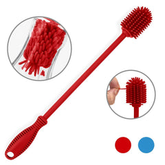ddLUCK silicone bottle cleaning brush head closeup showing flexible bristles