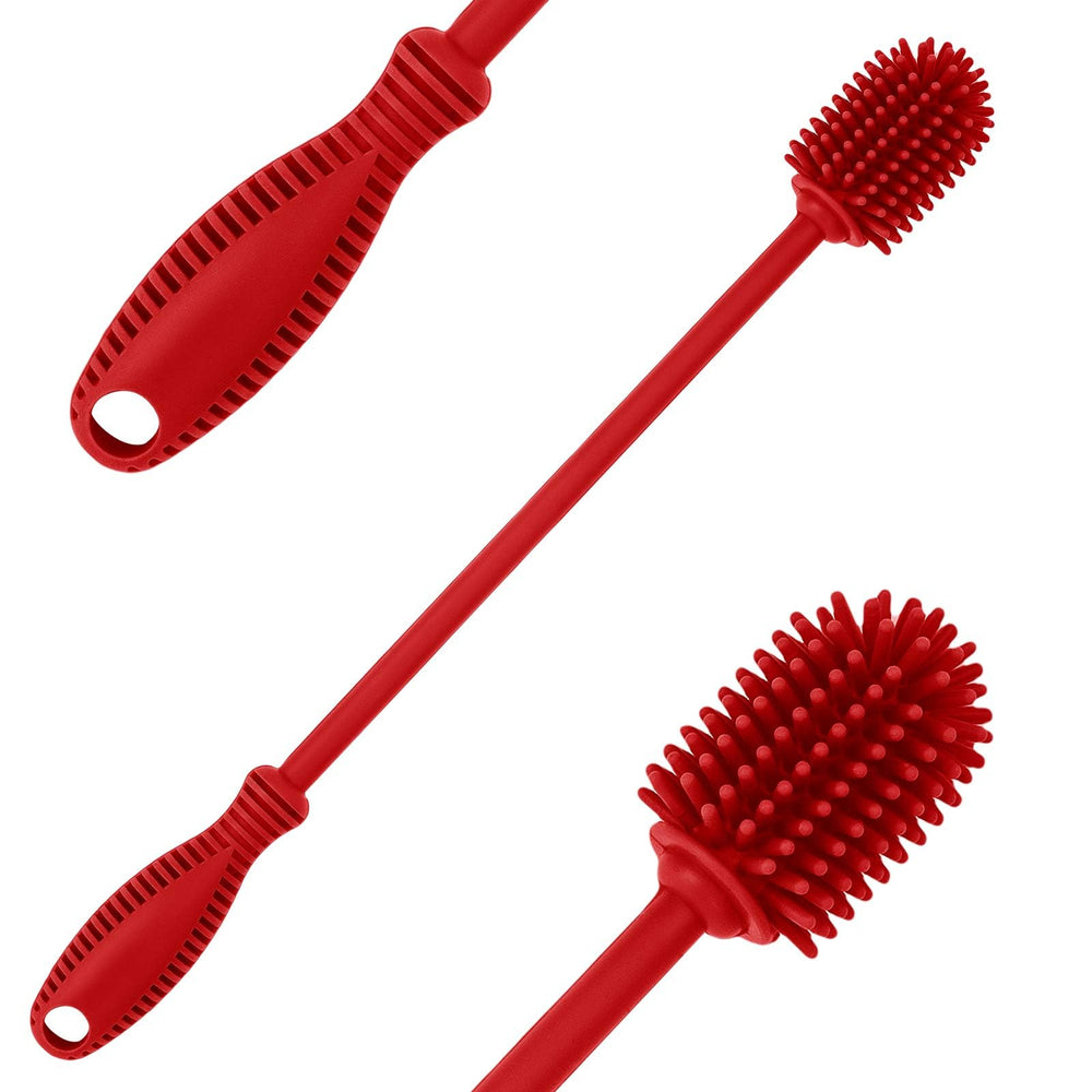 ddLUCK silicone bottle cleaning brush with long handle cleans deep bottle interiors