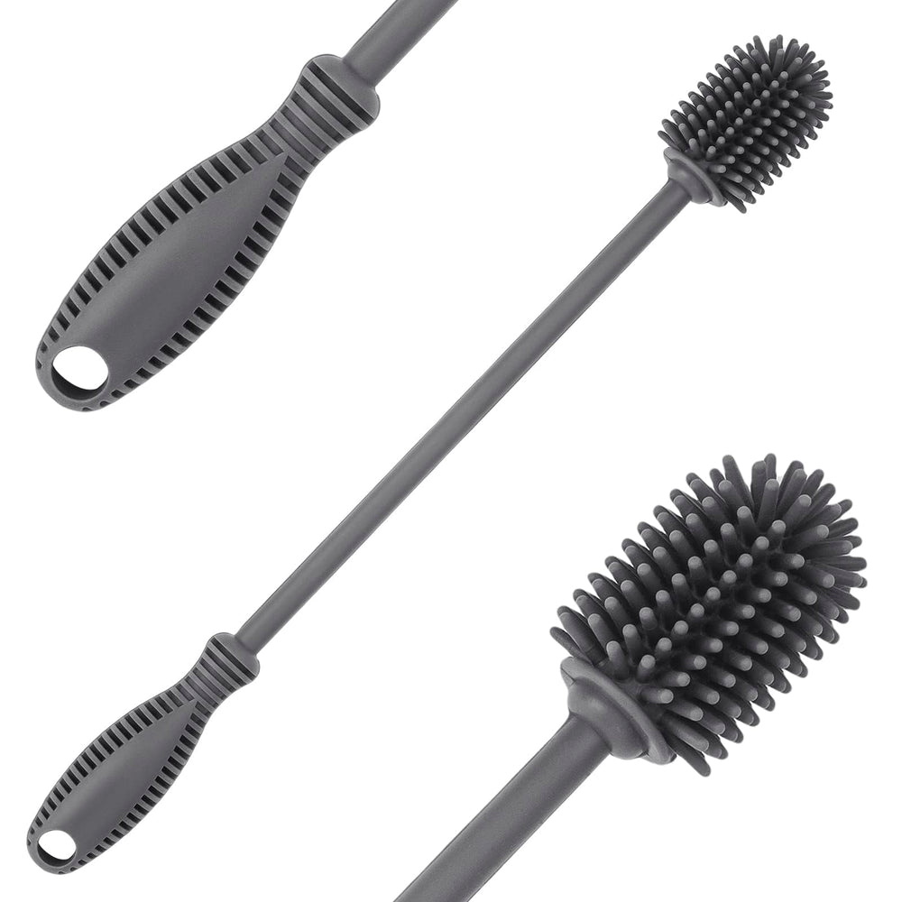 ddLUCK silicone bottle cleaning brush with long handle for deep bottle reach and thorough cleaning
