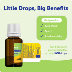 Ddrops Baby Tummy Relief one-drop format helps calm fussiness with minimal effort.