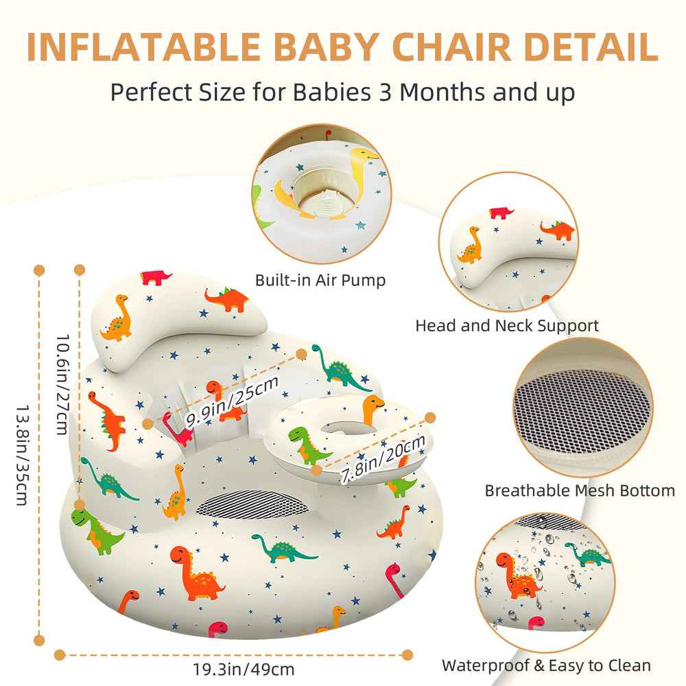 DDTPDE baby seat with back support for comfortable sitting.