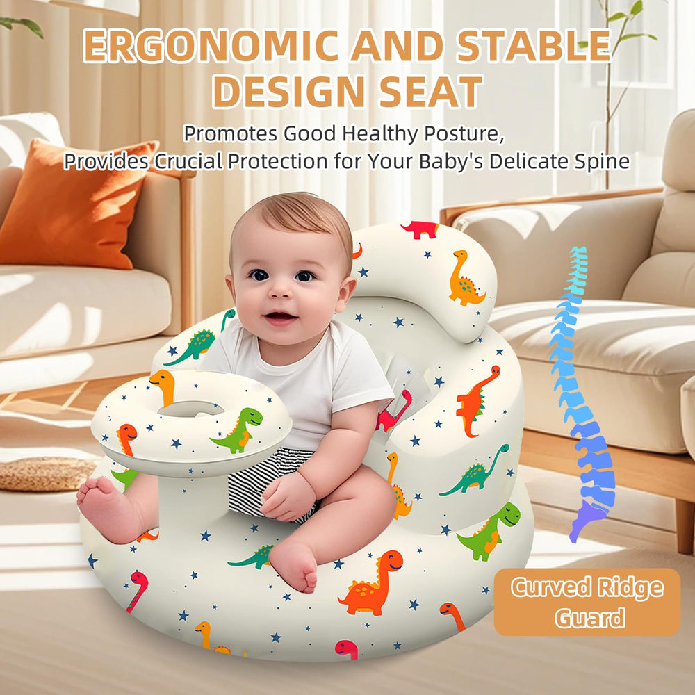 DDTPDE inflatable baby seat built-in pump for quick setup.