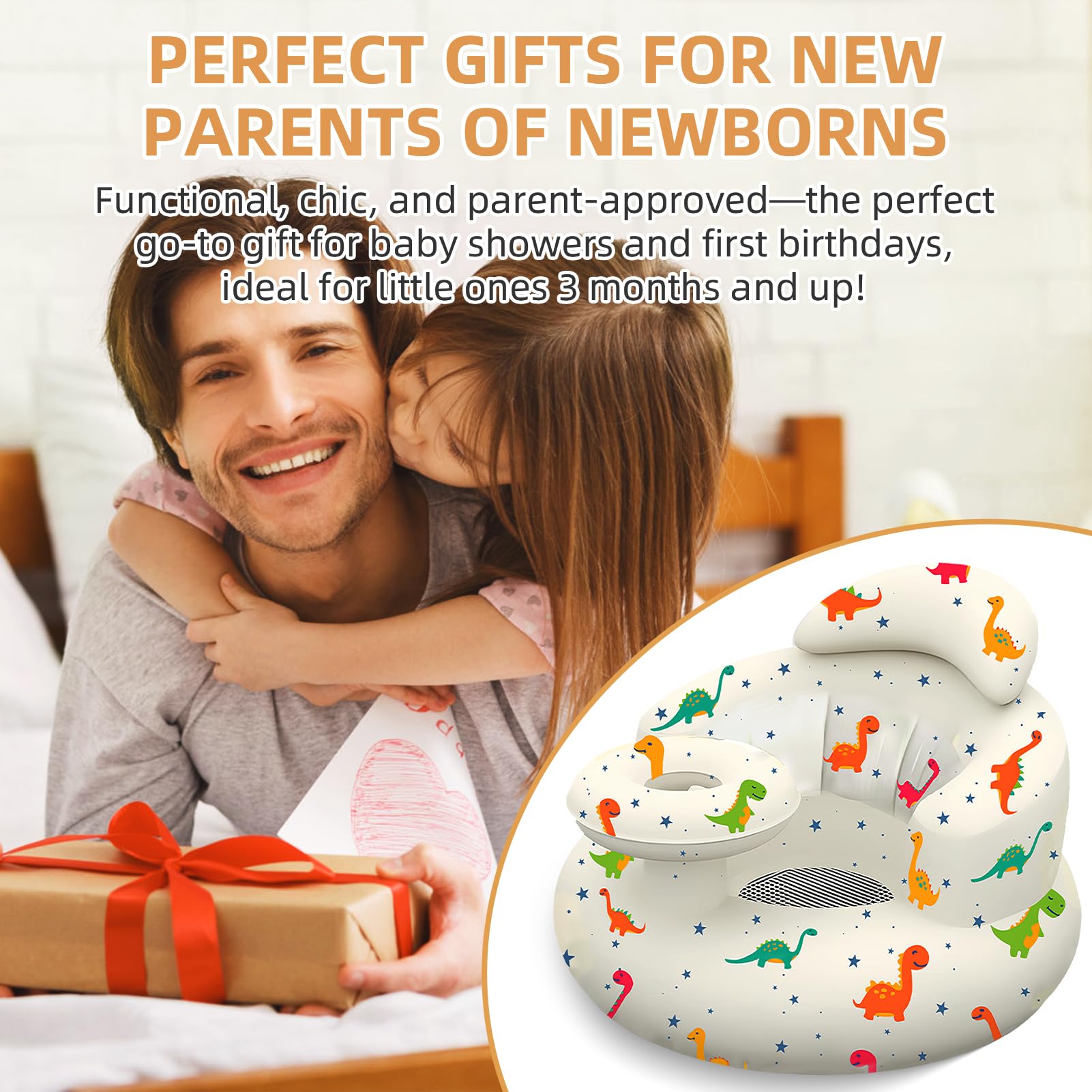 DDTPDE dinosaur-themed design adds visual appeal for babies.