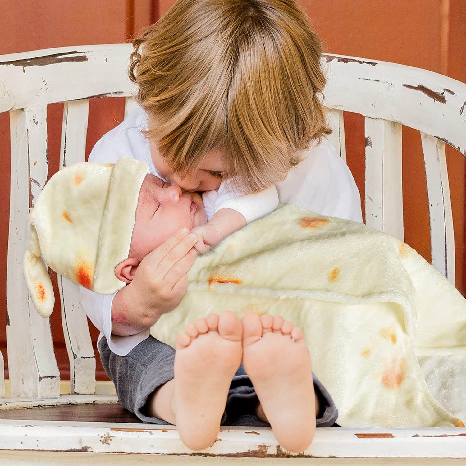 DDWT light yellow tortilla design evokes cheerful, playful newborn vibes