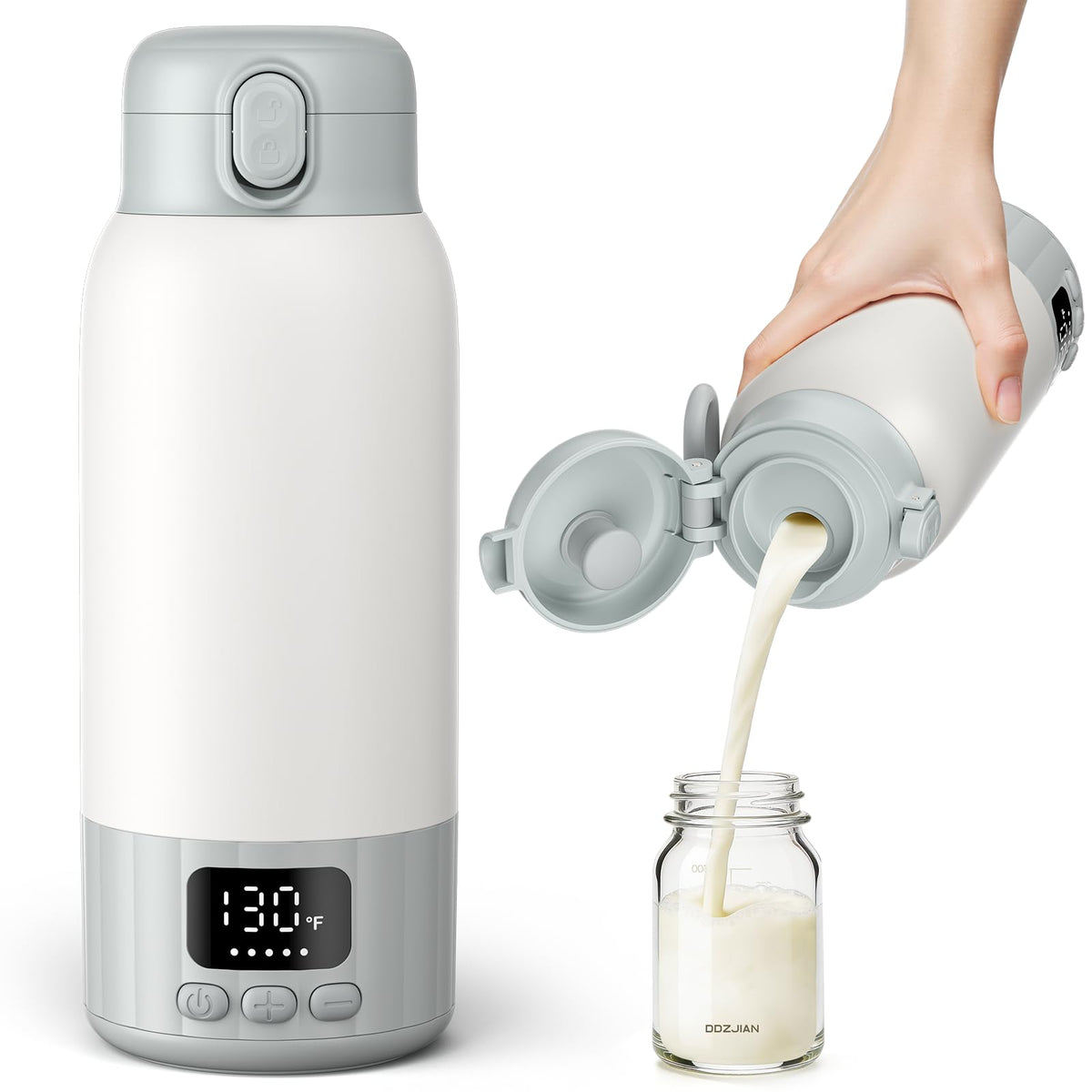 DDZJIAN portable bottle warmer on the go heats milk quickly for travel