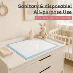 Dealmed underpads blue six-pack offers convenient disposable protection