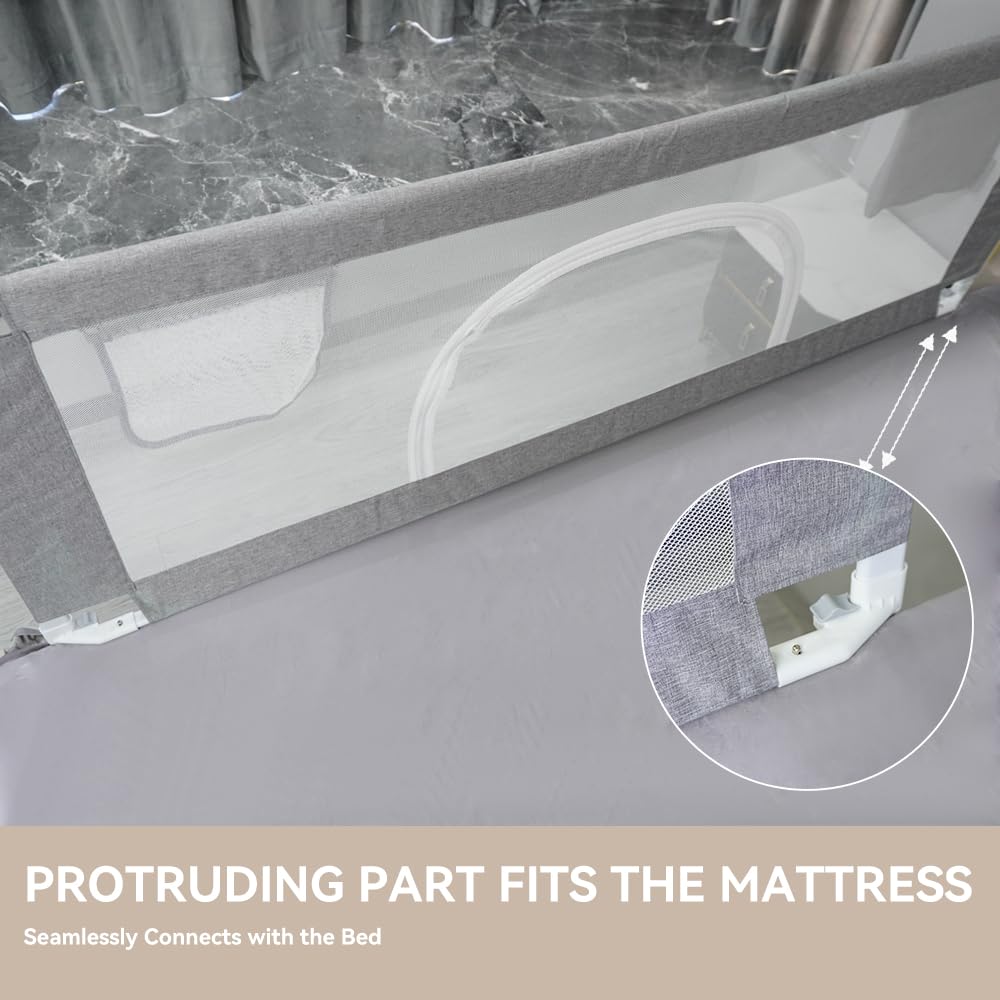 DealnaStar quick-install bed rail, no tools required
