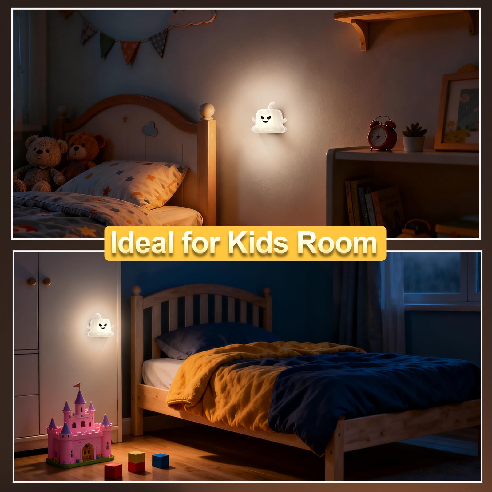 Dealswin pumpkin night light showing rechargeable battery feature