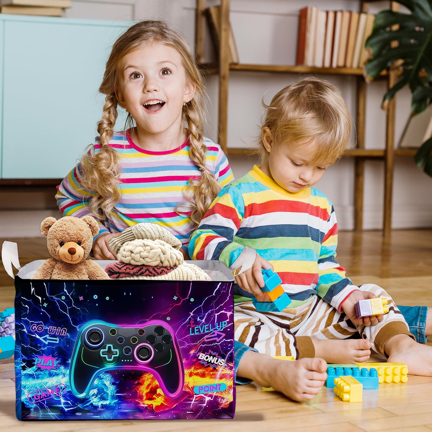 DEANHOT large capacity storage box suitable for toys, clothes, and daily essentials