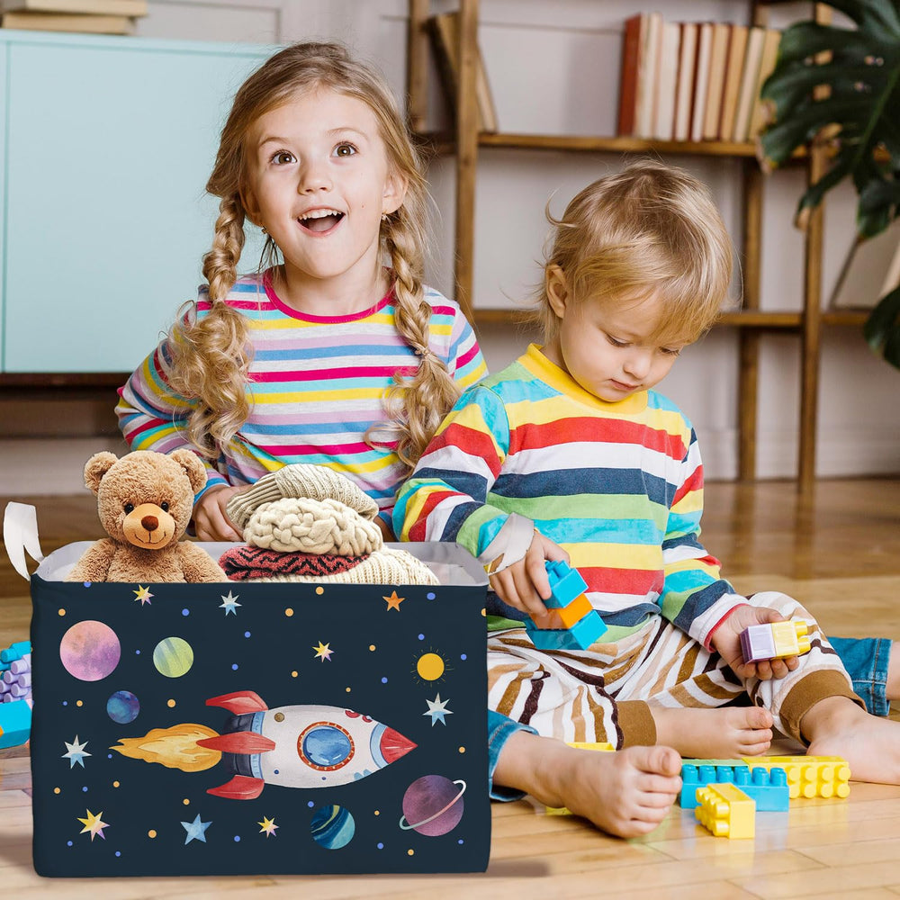DEANHOT Nursery storage solution for toys, books, and blankets.