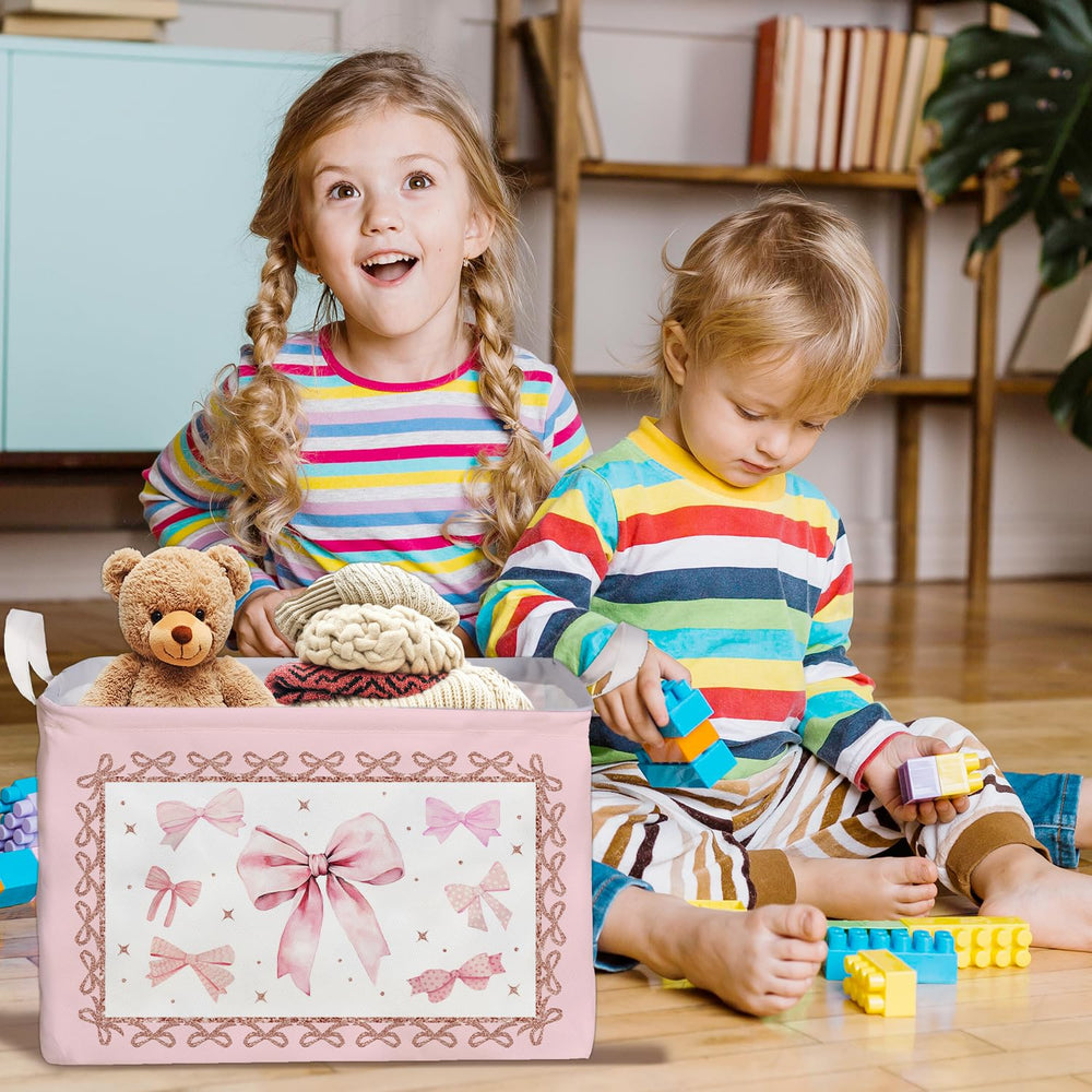 DEANHOT nursery decor adds cute pink bow charm to a girl's room.