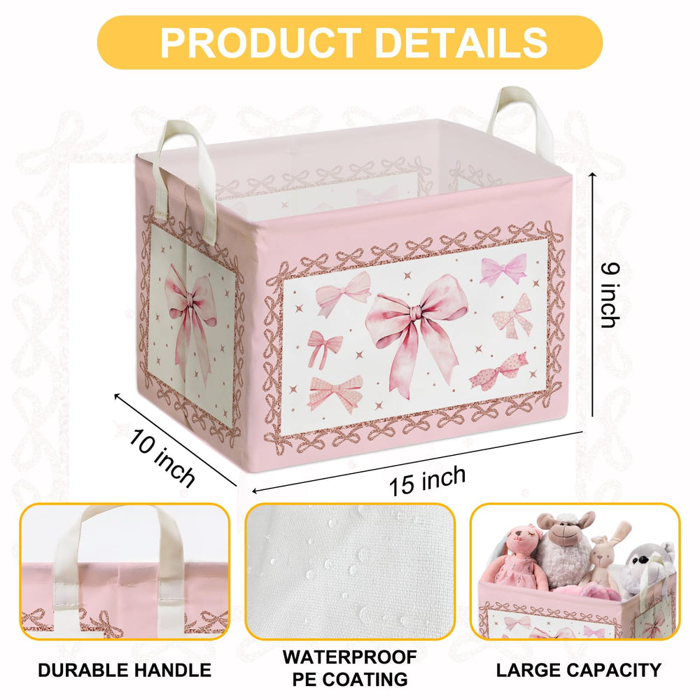 DEANHOT waterproof fabric storage box resists spills in nursery and playroom.