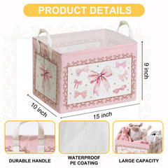 DEANHOT waterproof fabric storage box resists spills in nursery and playroom.