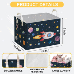 DEANHOT Rocket storage basket foldable design for versatile space in small rooms.