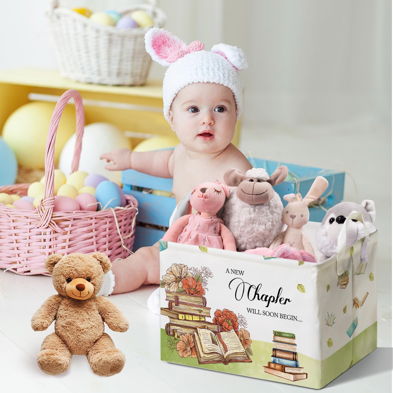 DEANHOT basket on shelf keeps children's room neat and organized