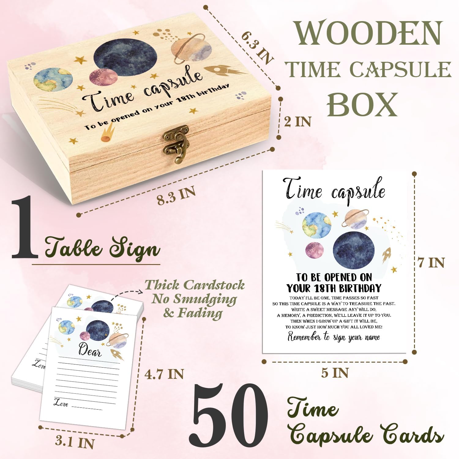 DEANHOT planet-theme table sign enhances baby shower decor and storytelling