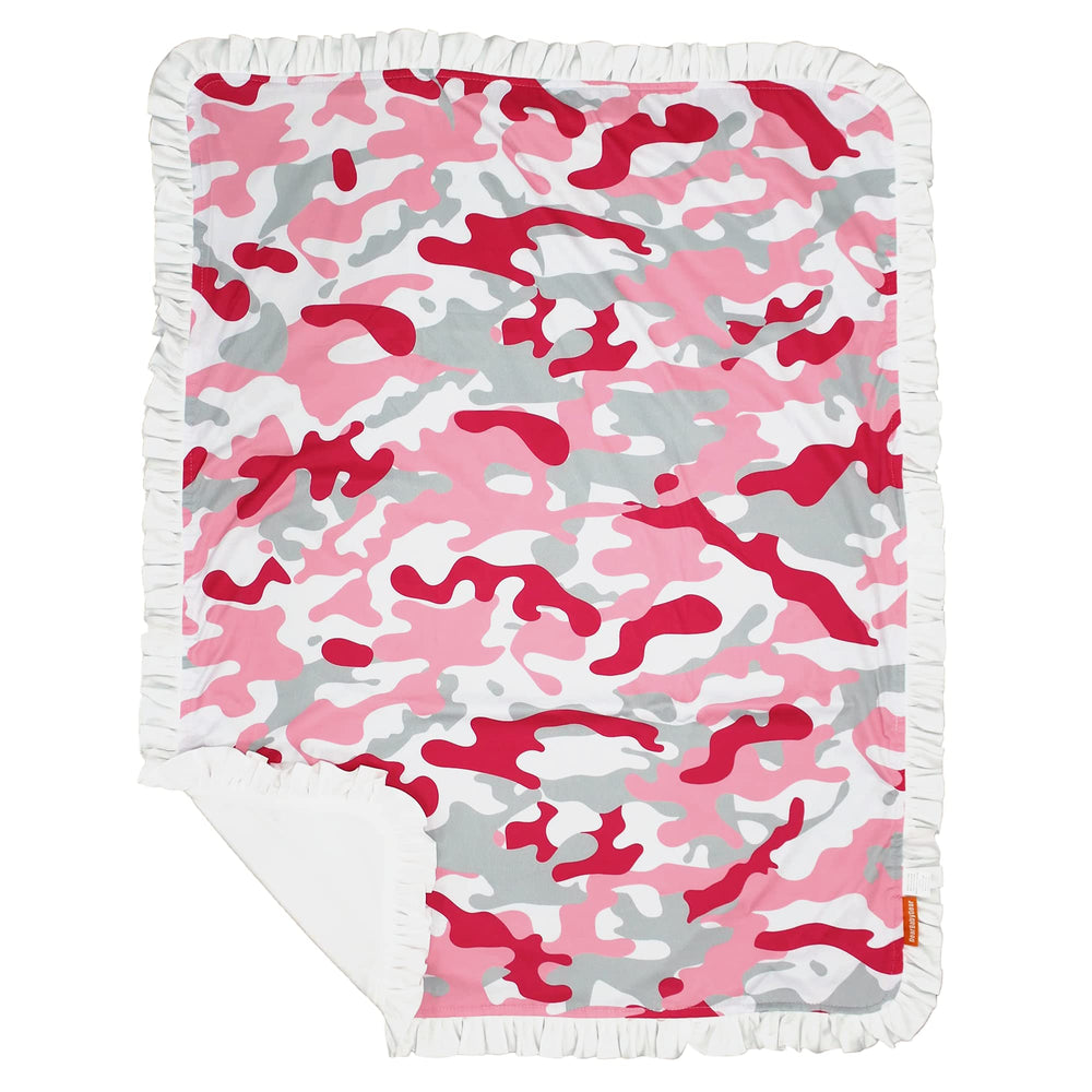 Dear Baby Gear baby blanket soft closeup shows plush texture for gentle skin contact.