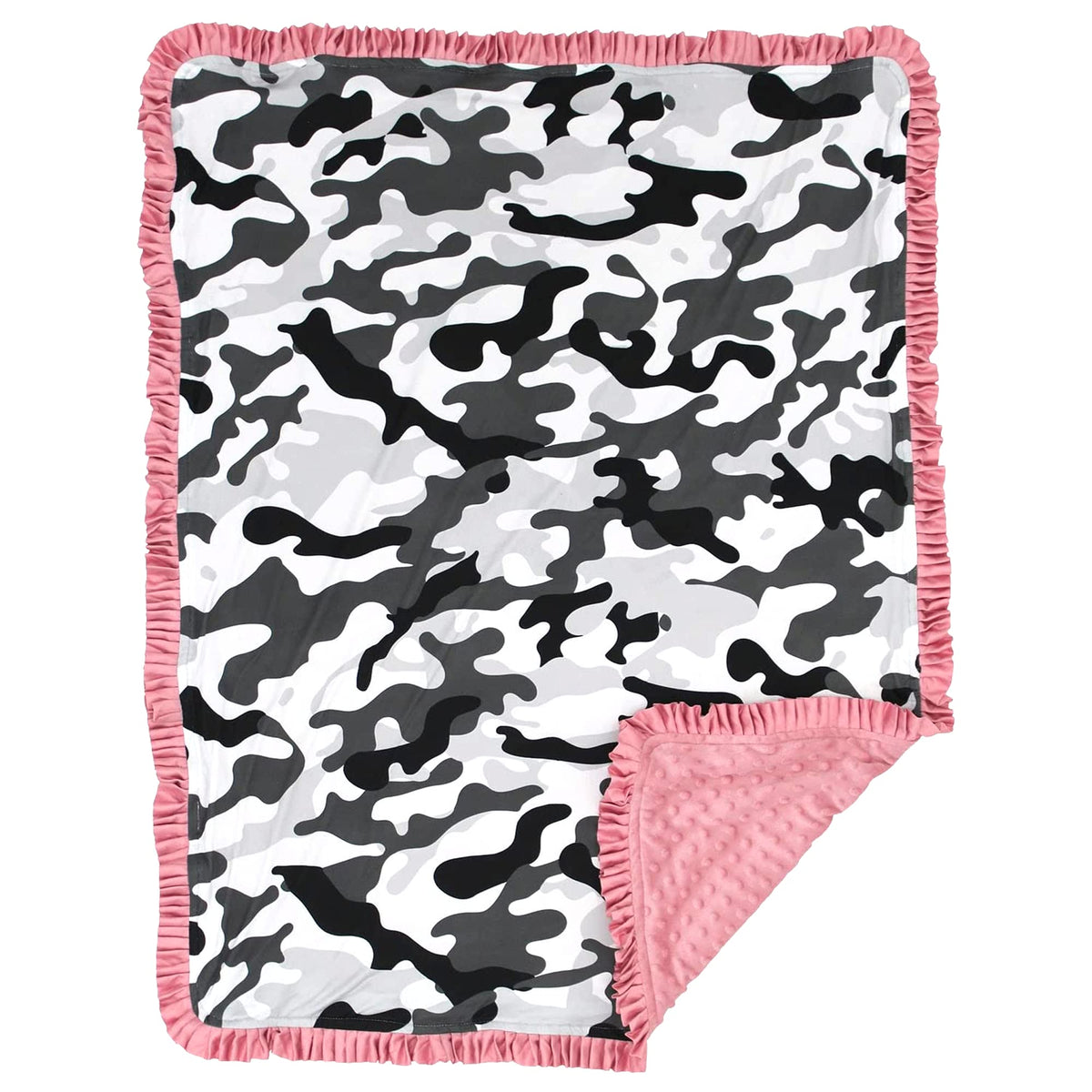 Dear Baby Gear baby blanket closeup shows plush fabric for delicate skin.
