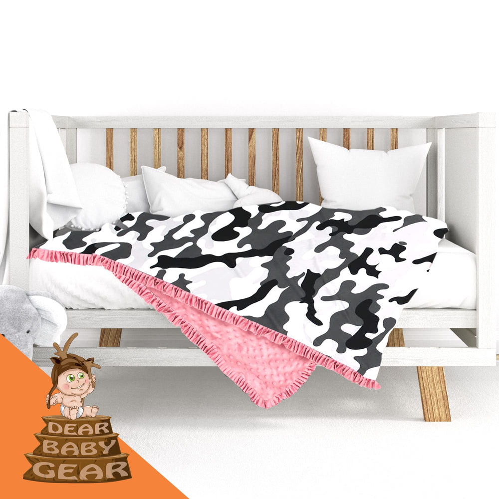 Dear Baby Gear blanket folded for travel shows lightweight portability.