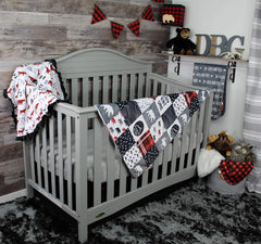 Dear Baby Gear bears deluxe blanket Northwood adventure faux quilt adds stylish nursery decor and comfort.
