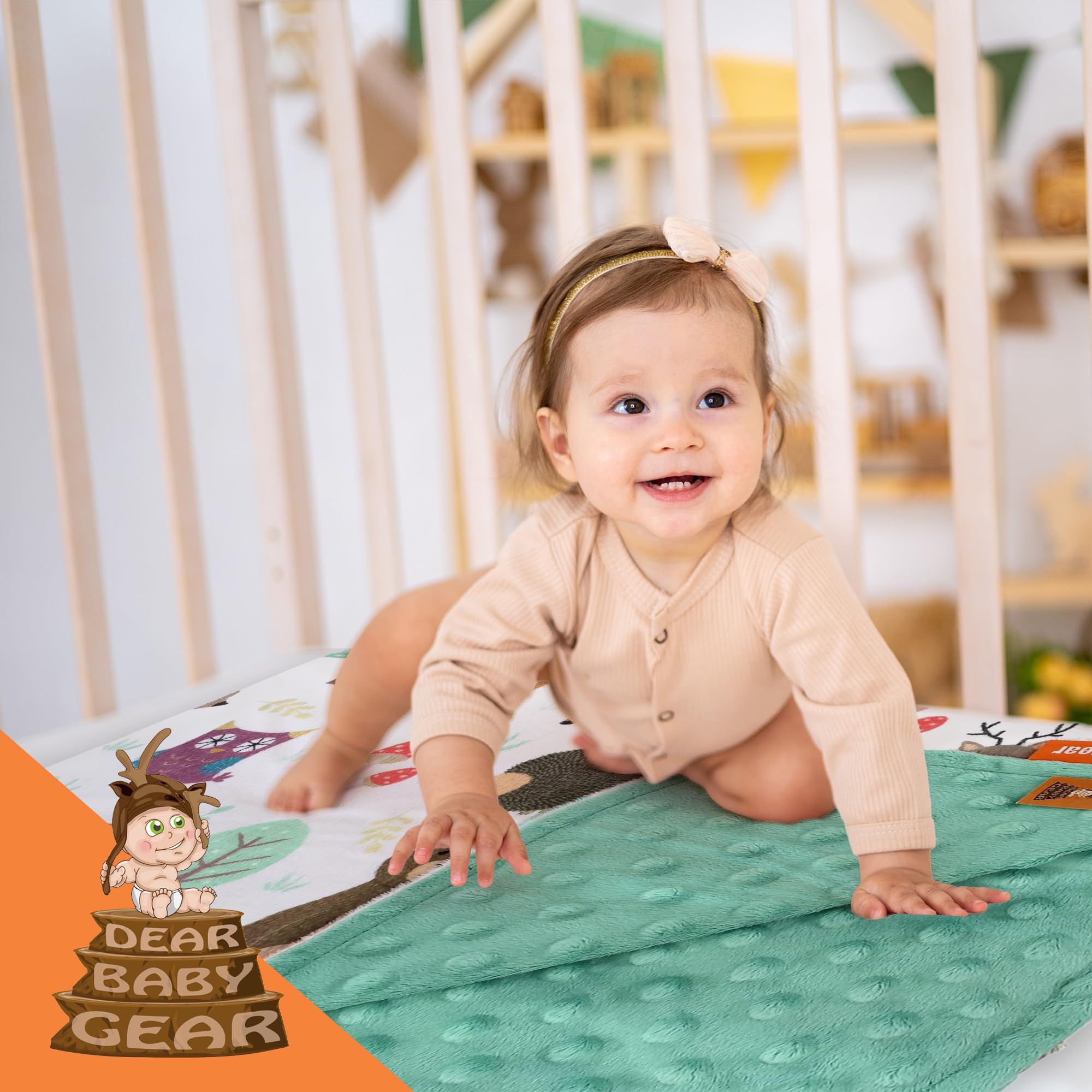 Dear Baby Gear 40x30 blanket size provides ample coverage for newborns and toddlers