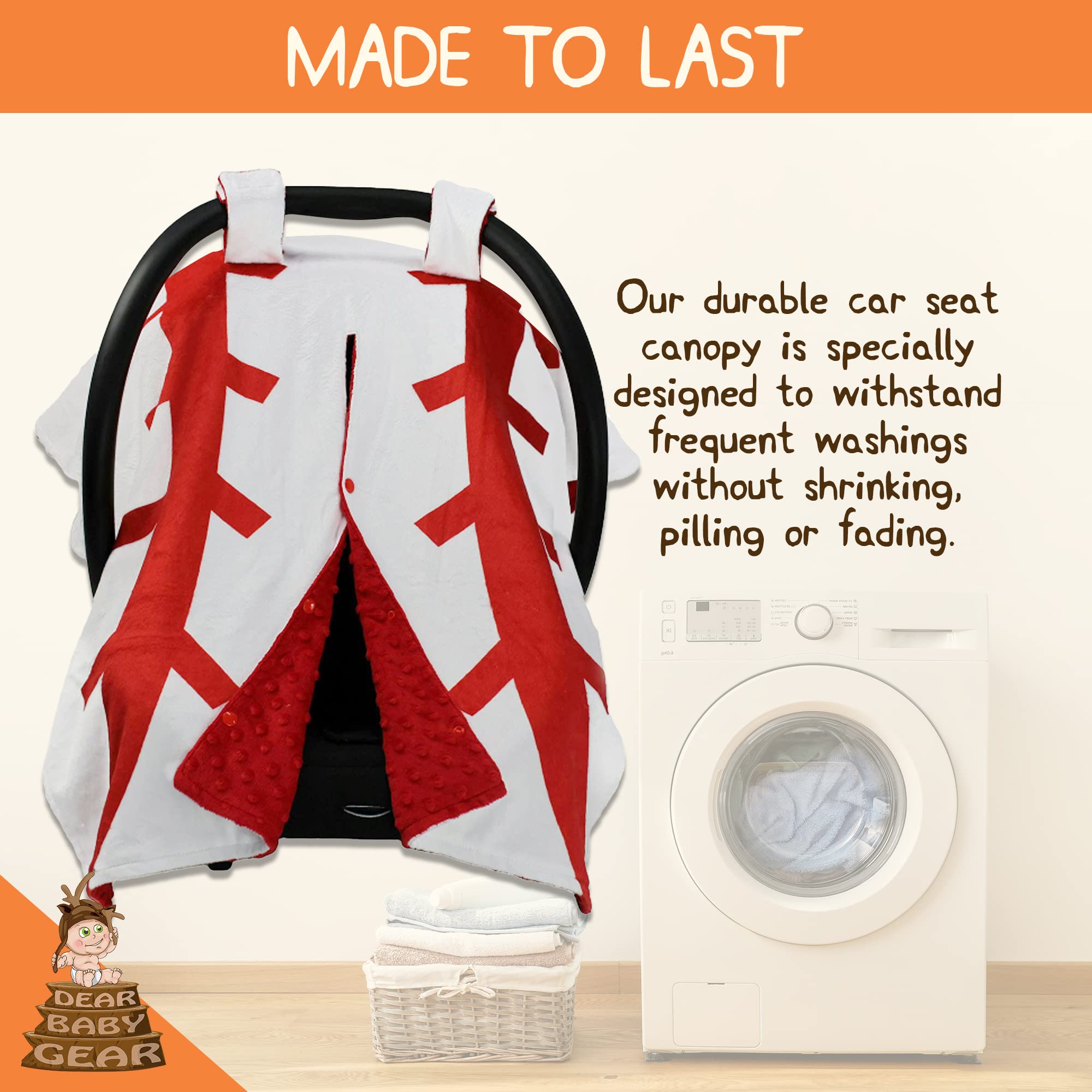 Dear Baby Gear car seat cover folded compact on-the-go option