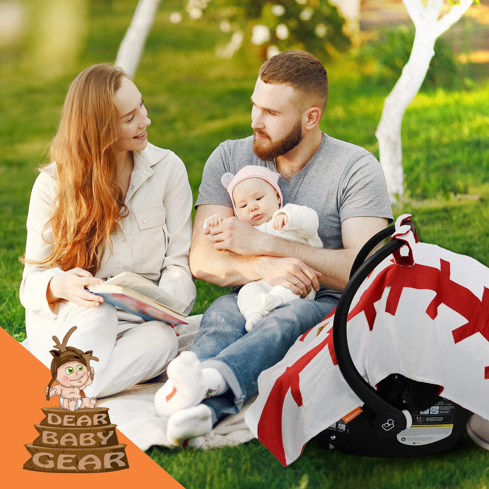 Dear Baby Gear car seat cover for stroller use baseball print shade