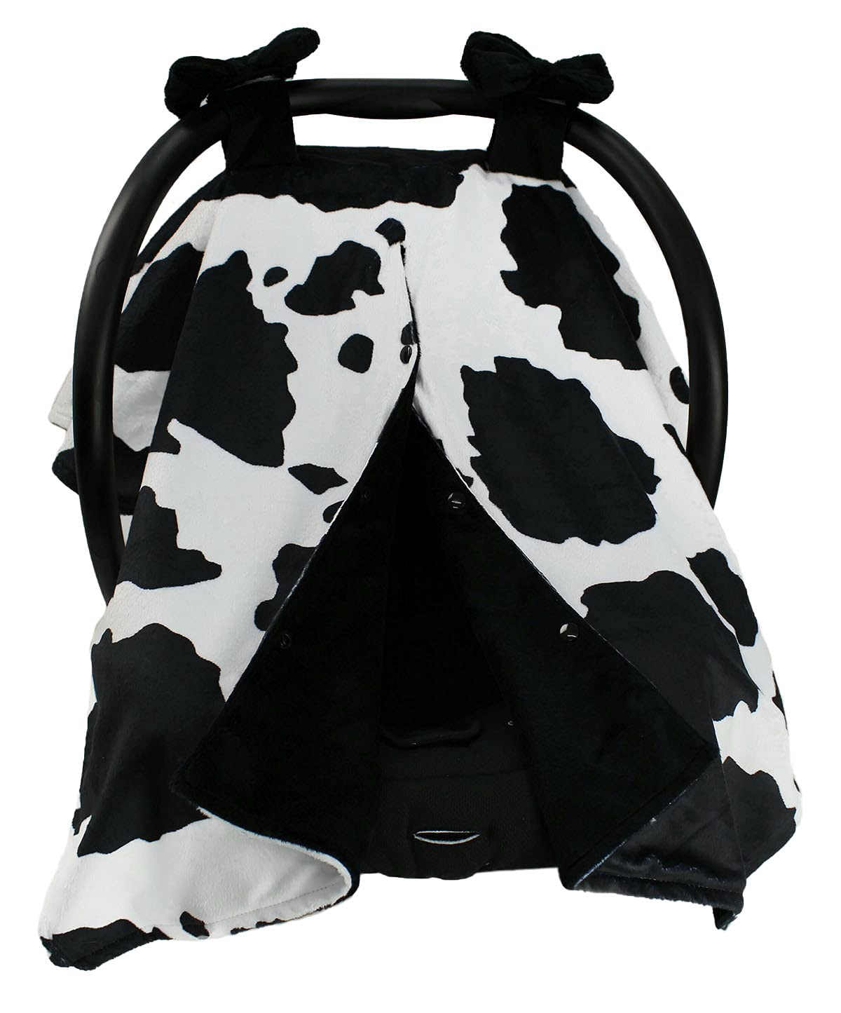 Dear Baby Gear car seat cover with snap opening for quick access on the go.