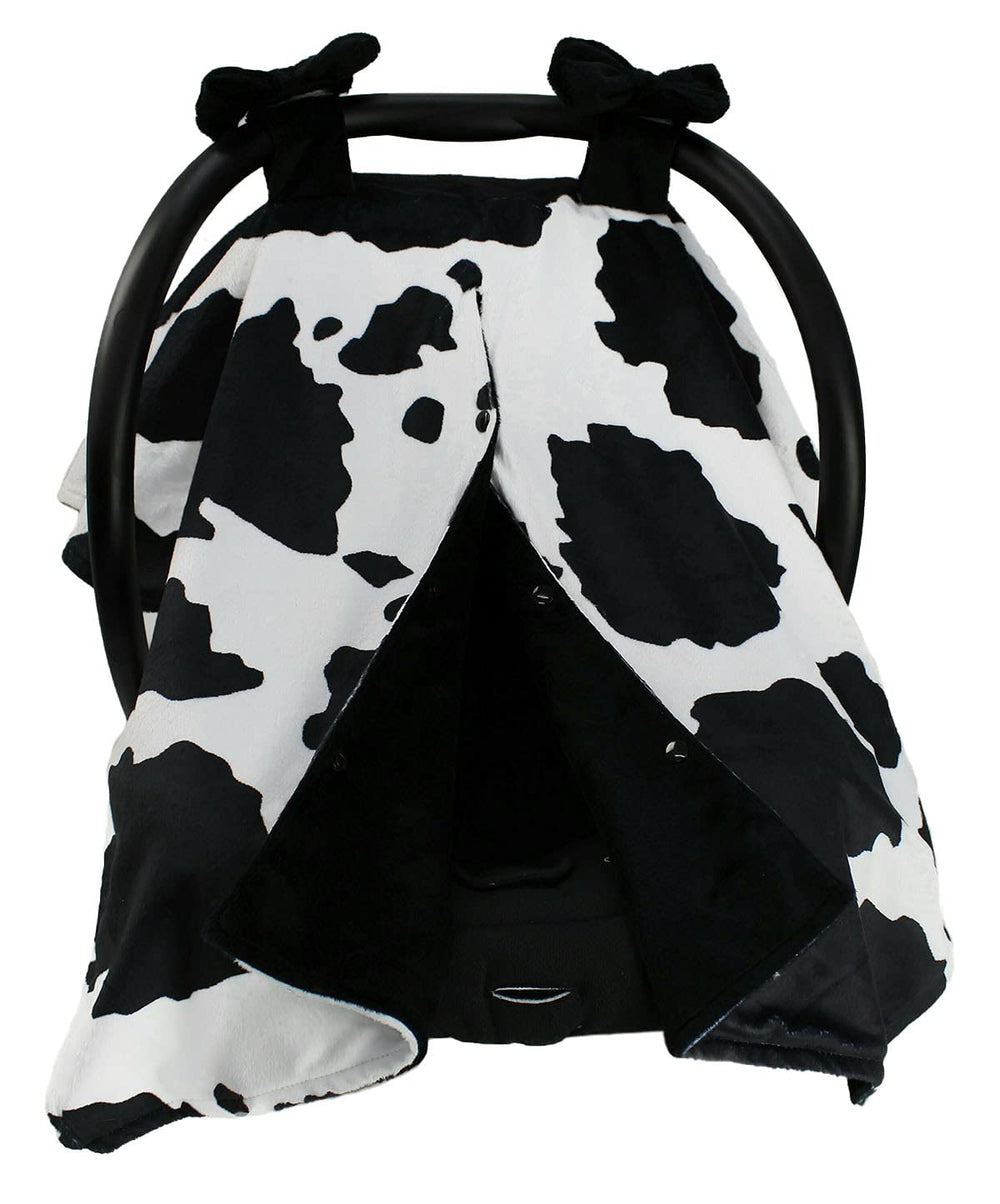 Dear Baby Gear car seat cover with snap opening for quick access on the go.