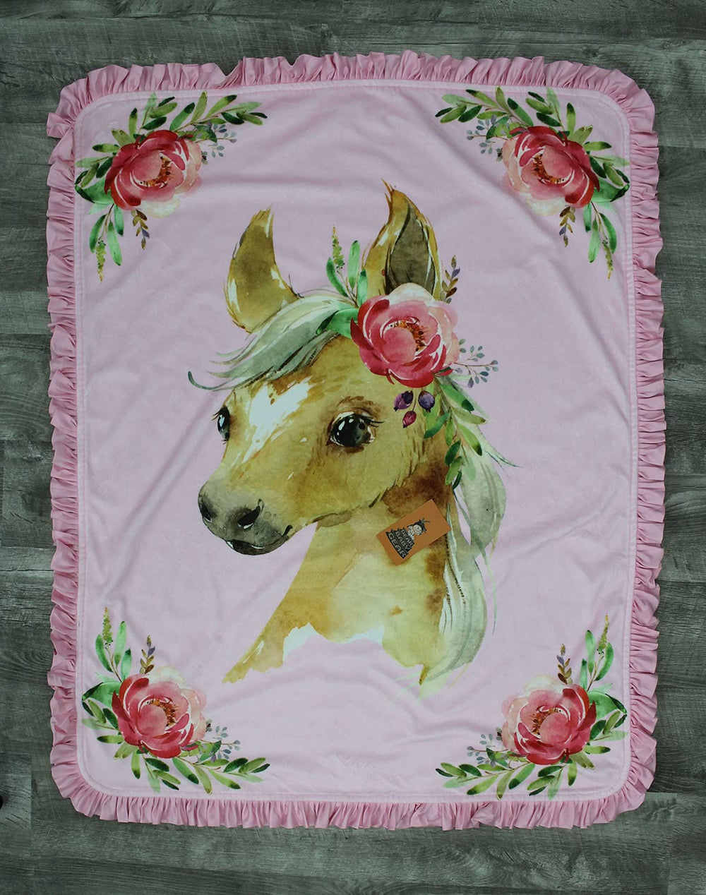 Dear Baby Gear nursery cover in pink rose print brightens the crib and decor