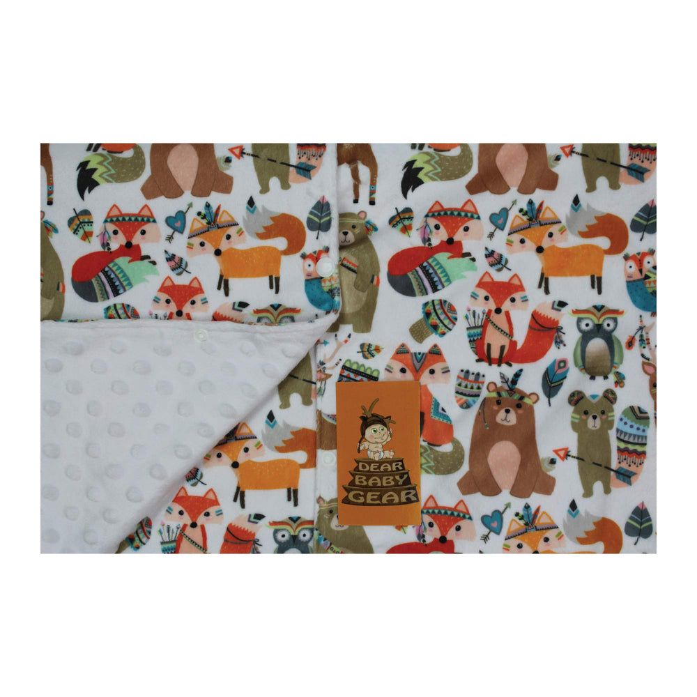 Dear Baby Gear Deluxe car seat canopy uses breathable fabric for soft, comfortable protection.