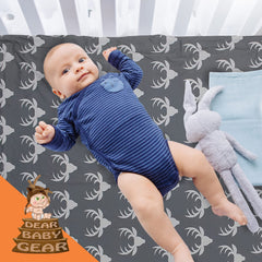 Dear Baby Gear deluxe blanket shown in stroller, travel-ready comfort on-the-go.