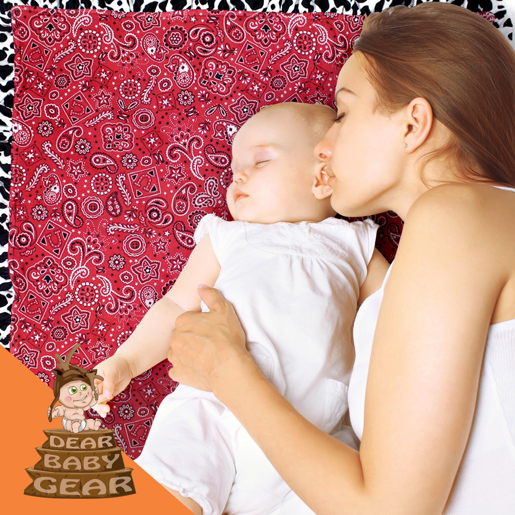 Dear Baby Gear Farm Deluxe breathable fabric keeps baby cozy without overheating.