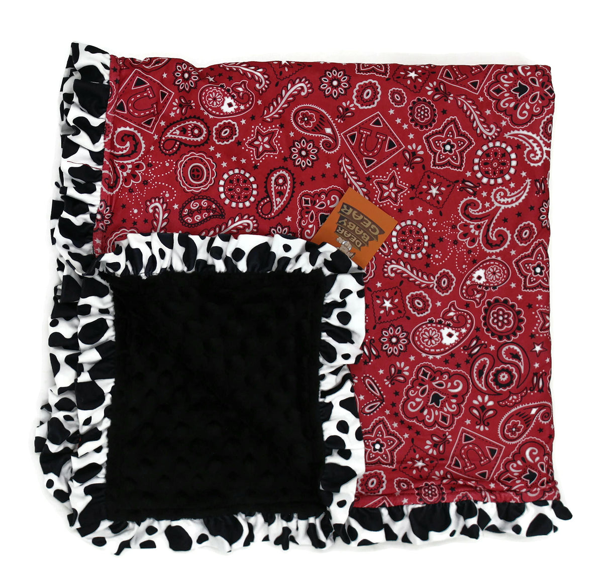 Dear Baby Gear Farm Deluxe blanket, reversible design for crib or stroller comfort.