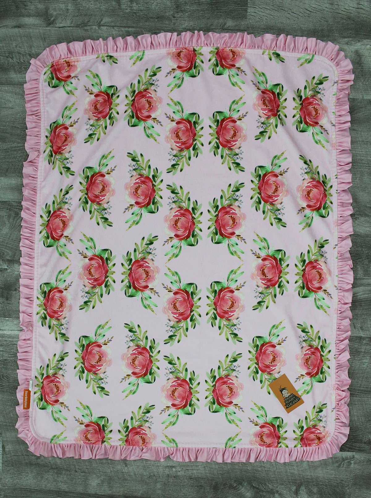 Dear Baby Gear faux-quilt soft toddler blanket providing comforting texture during play