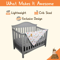 Dear Baby Gear reversible blanket Mint Green Dot pattern adds charm and warmth
