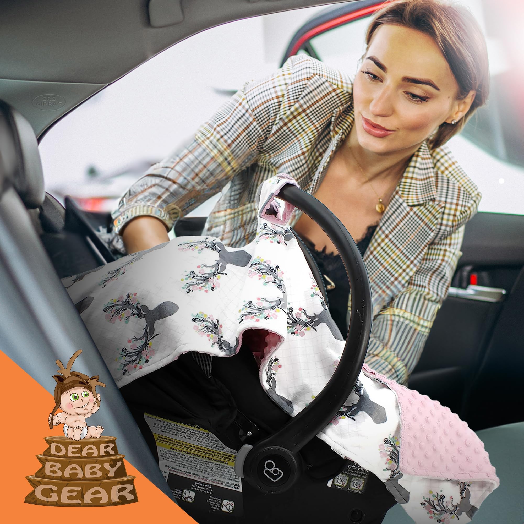 Dear Baby Gear secure fasteners fit most infant car seats securely