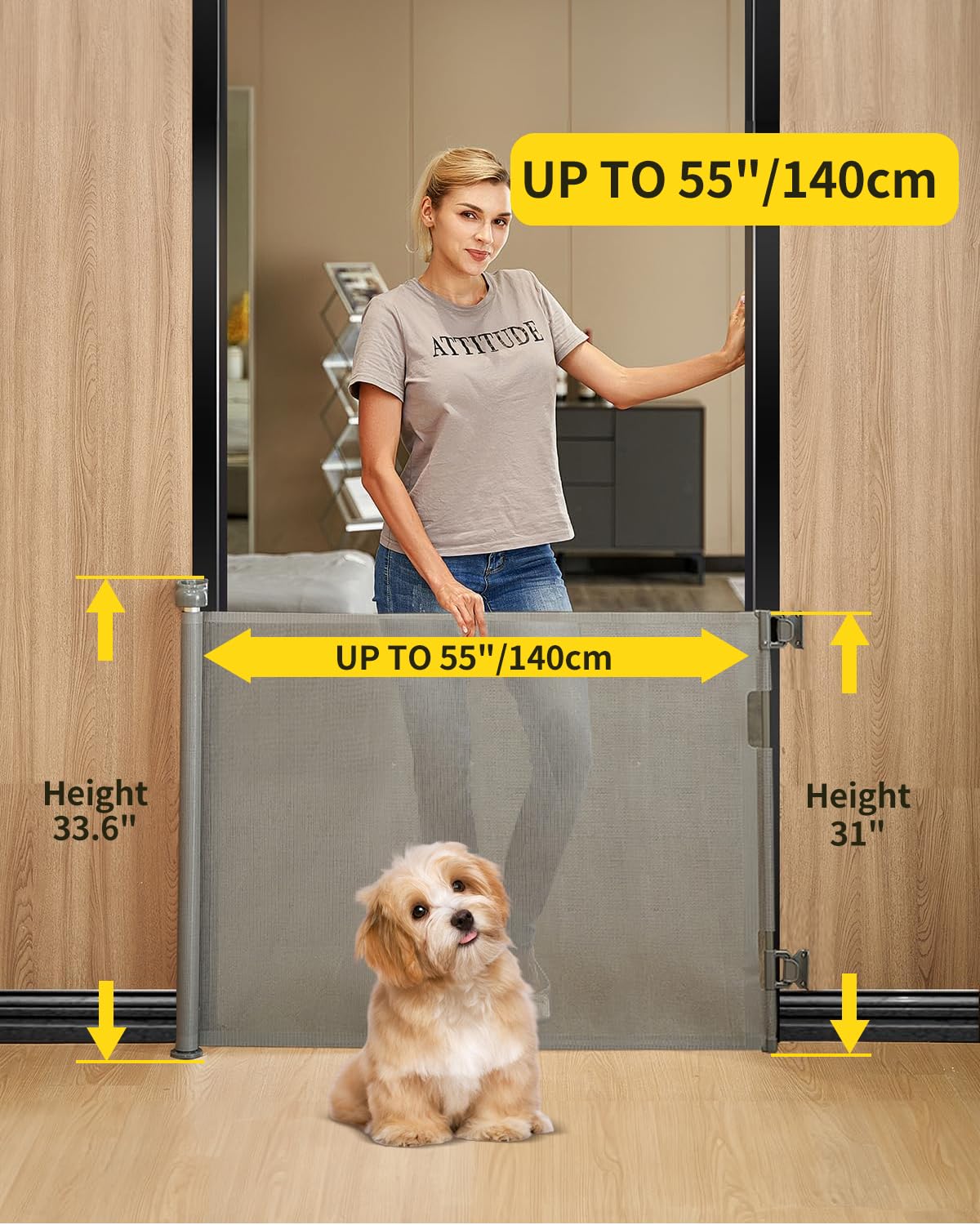 DEAR LOV retractable gate closed secure closure for reliable locking.