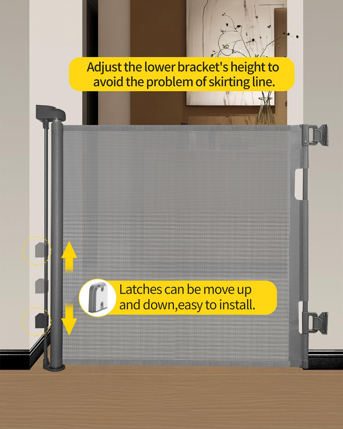 DEAR LOV space-saving retractable feature keeps rooms open when not in use.