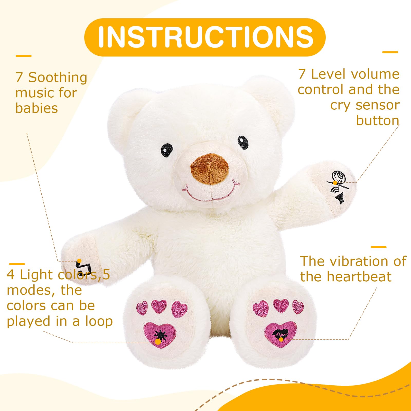 DEARBABY megacomponent with 7 soothing sounds to help baby sleep