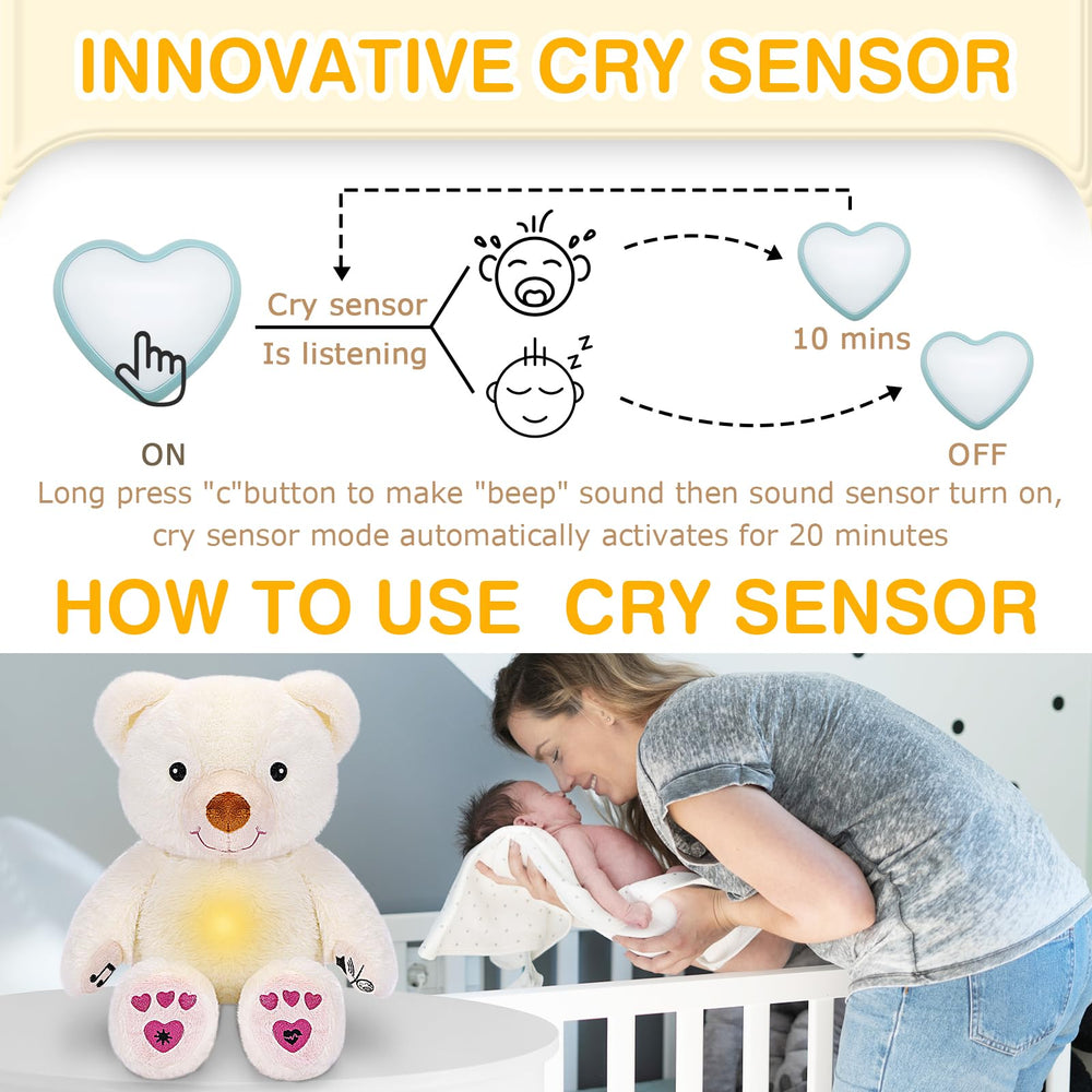 DEARBABY cry sensor activates automatically when needed for soothing