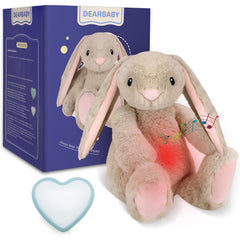DEARBABY heartbeat bunny face close-up showing soft fur for soothing newborns