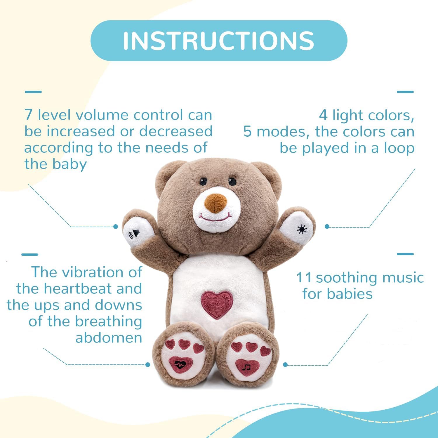 DEARBABY four-color LED cycle suits baby mood