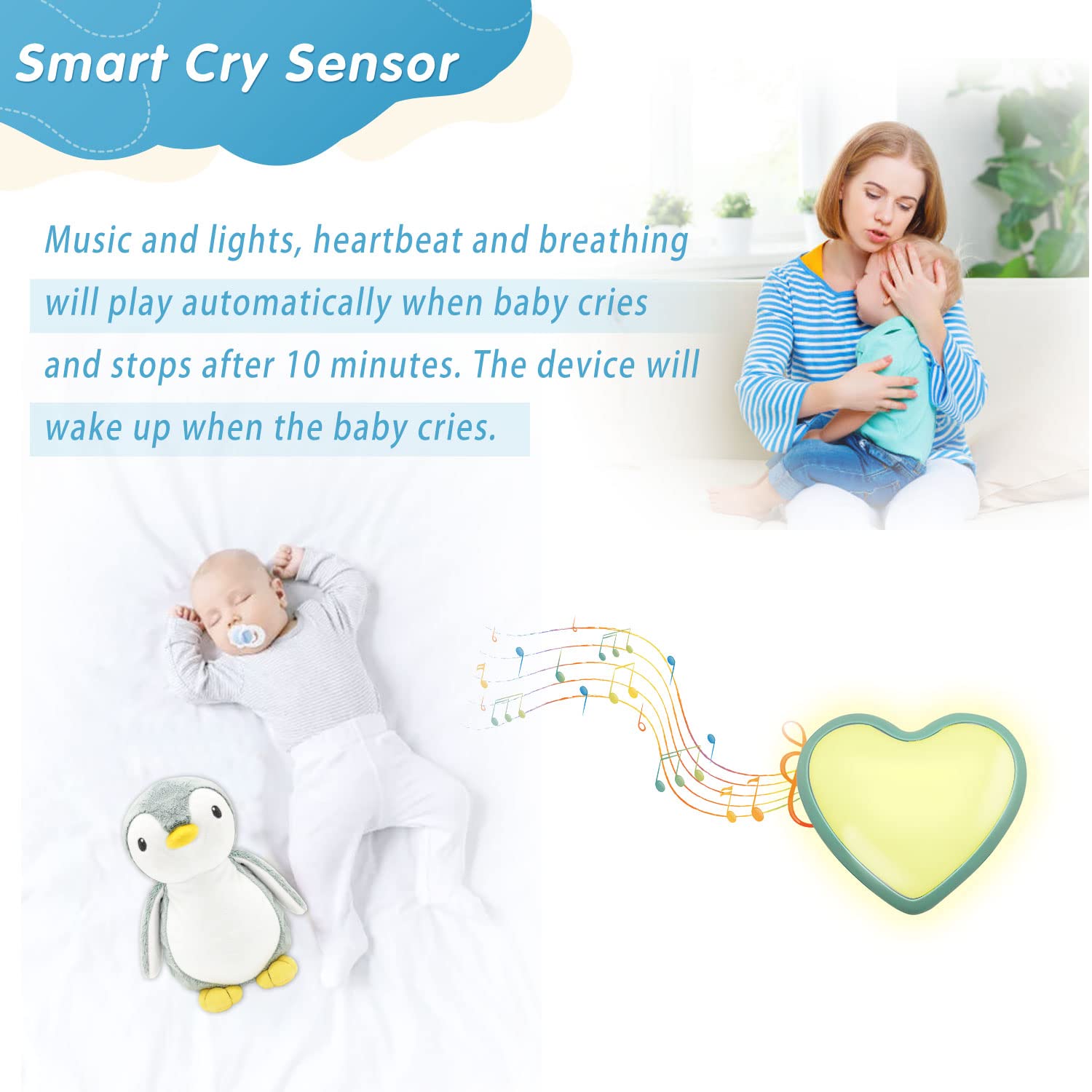 DEARBABY cuddly plush toy with soft texture for soothing hugs